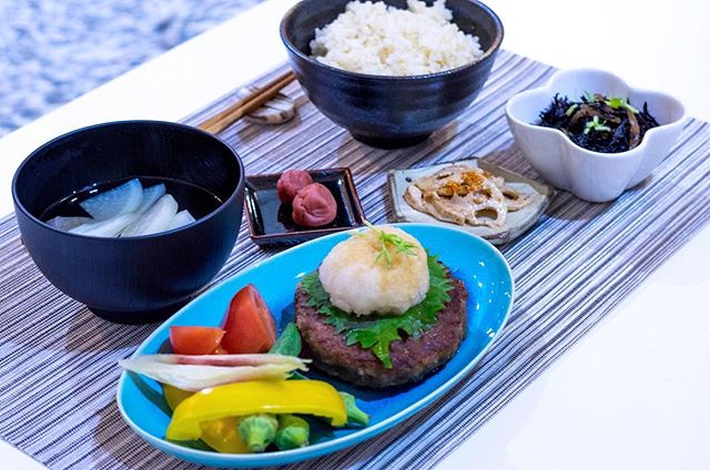 本日の社員食堂 #和風ハンバーグ